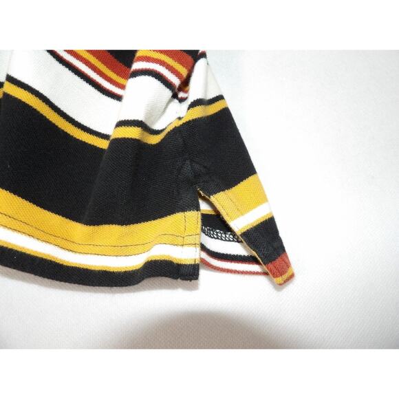Ecko Unltd. Shirt XL Polo Collared Striped Black Yellow White Y2K Hip Hop Rhino - Picture 8 of 14